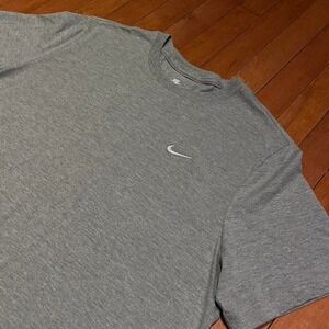 Grey Nike Embroidered Swoosh tee